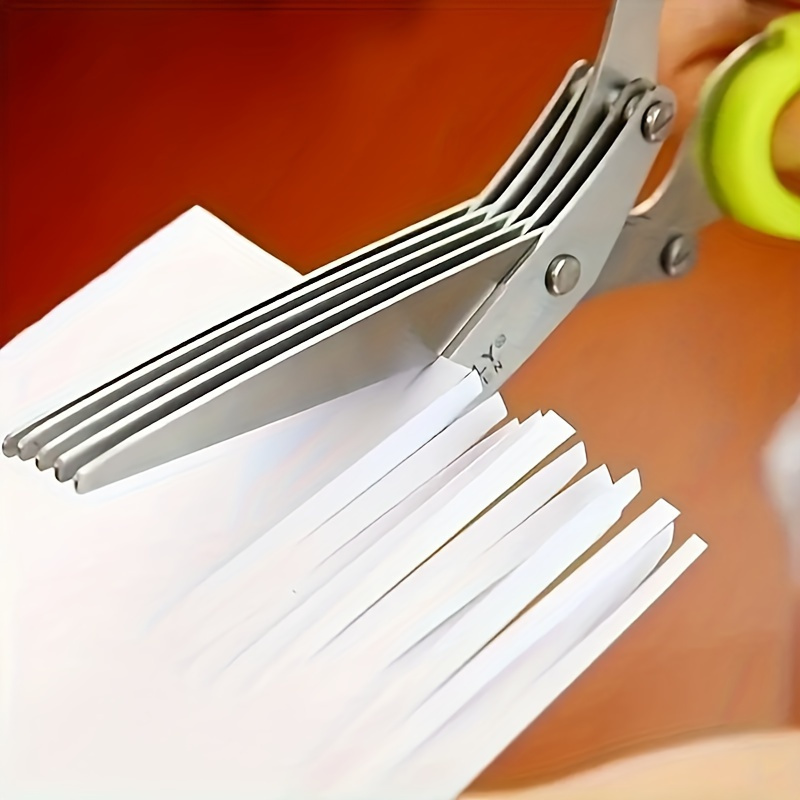 Herb Scissors 5 Blade - 5-Blade Shredding Scissors, Multi-Layer Stainless Steel
