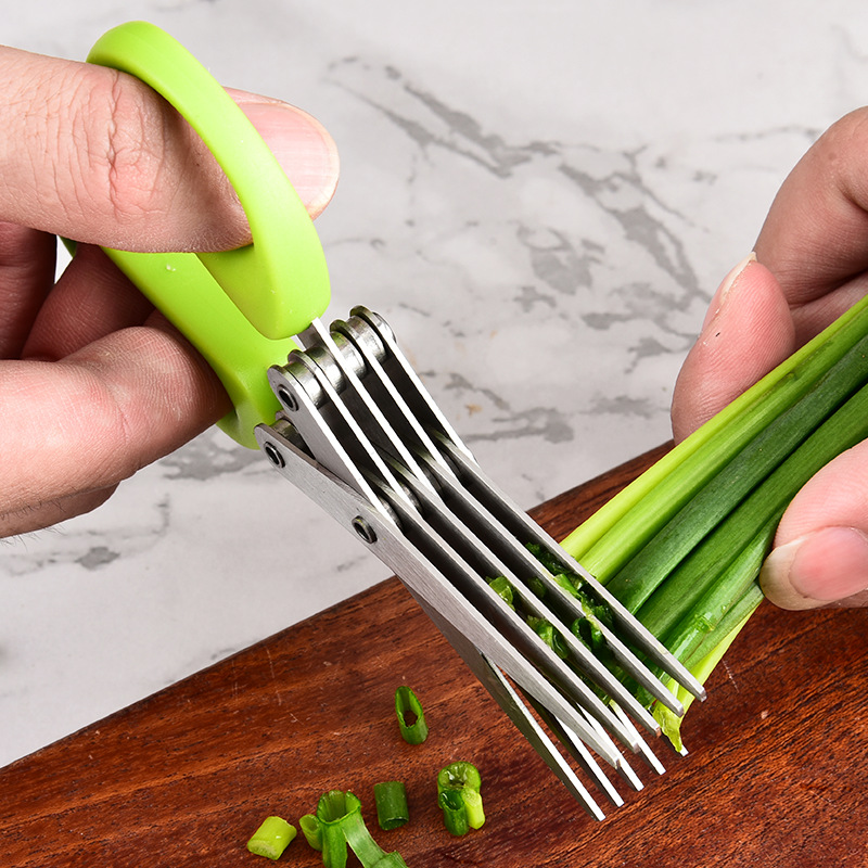 Herb Scissors 5 Blade - Stainless Steel Multi Layer 3 5