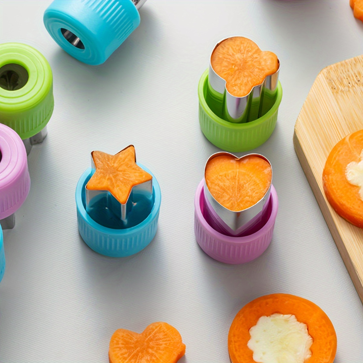Kitchen Gadgets Vegetable Cutter - Star Heart Shape Vegetables Cutter Plastic