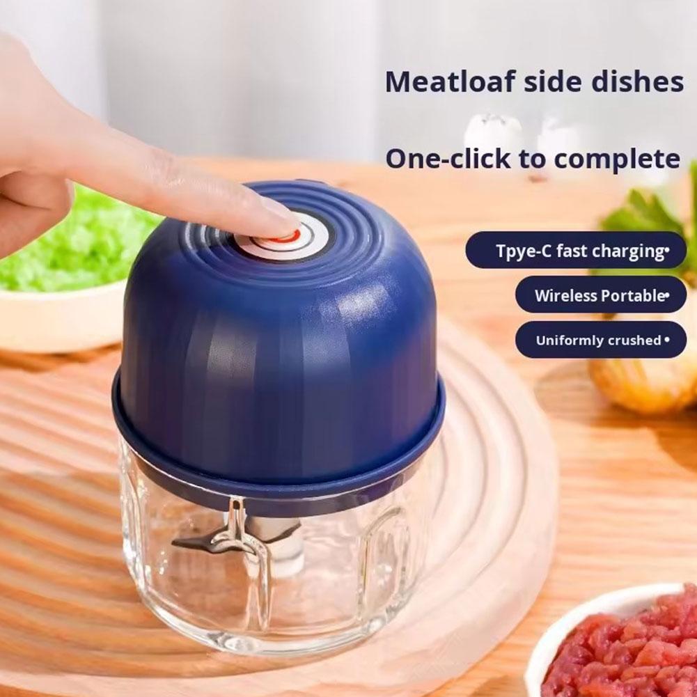 Kitchen Gadgets Electronic - Mini Electric Garlic Chopper Portable USB