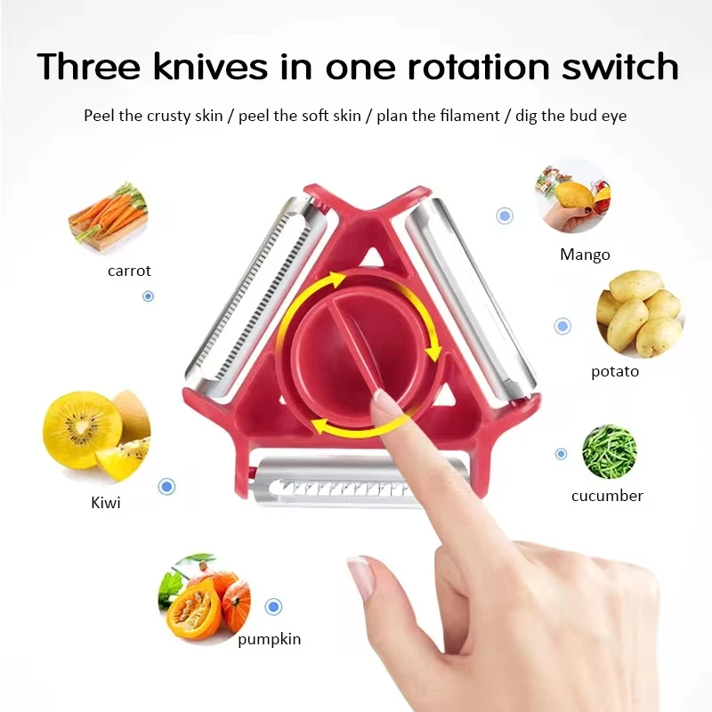Kitchen Gadgets Vegetable Cutter - 1PC Trio Peeler Set Vegetable Peeler