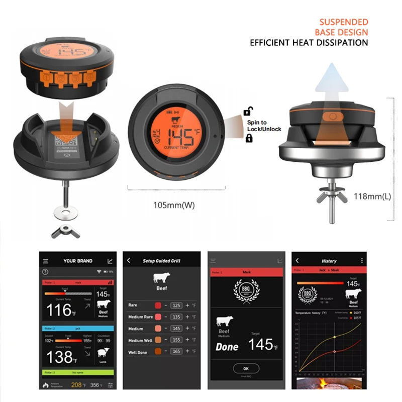 Bluetooth Thermometer Digital  - Kitchen Gadgets Under 500 recension och pris