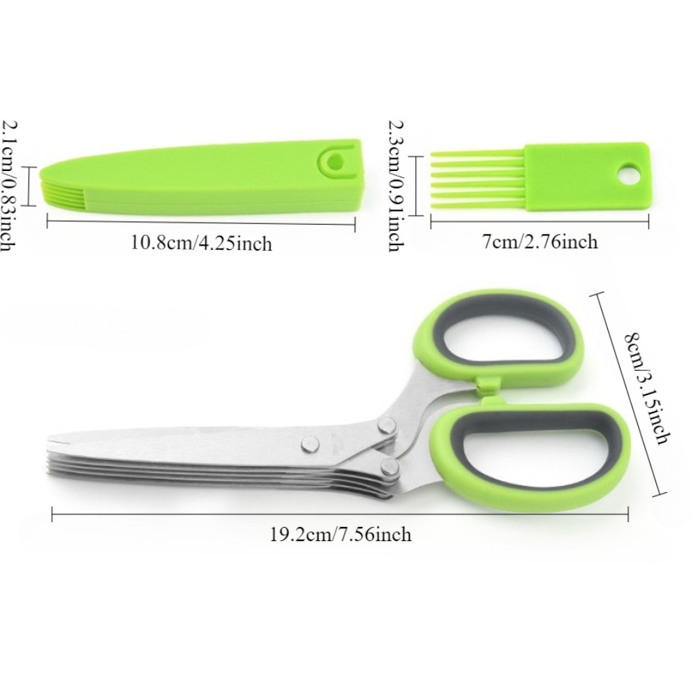 Multilayer Scissors Kitchen Sc - Herb Scissors 5 Blade recension och pris