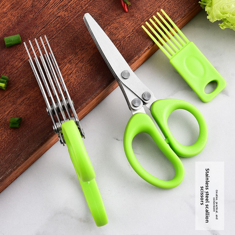 Stainless Steel Multi Layer 3  - Herb Scissors 5 Blade recension och pris