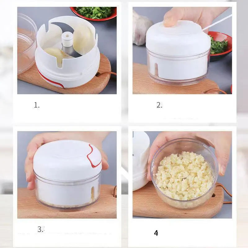 Plastic Garlic Crusher Press V - Kitchen Gadgets Vegetable Cutter recension och pris