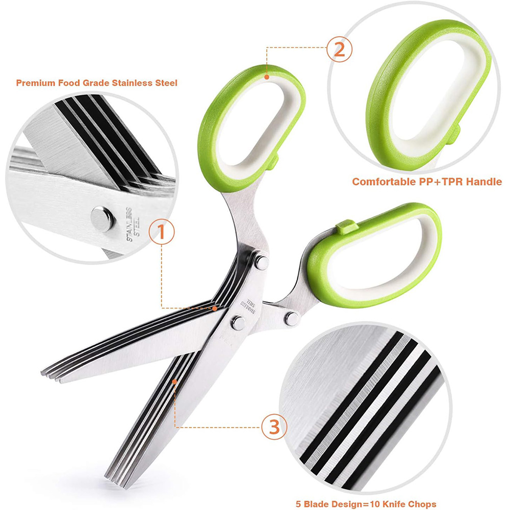 Herb Scissors  Stainless Steel - Herb Scissors 5 Blade recension och pris