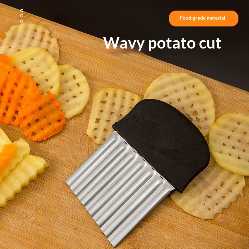 Stainless Steel Crinkle Cutter - Kitchen Gadgets Vegetable Cutter recension och pris