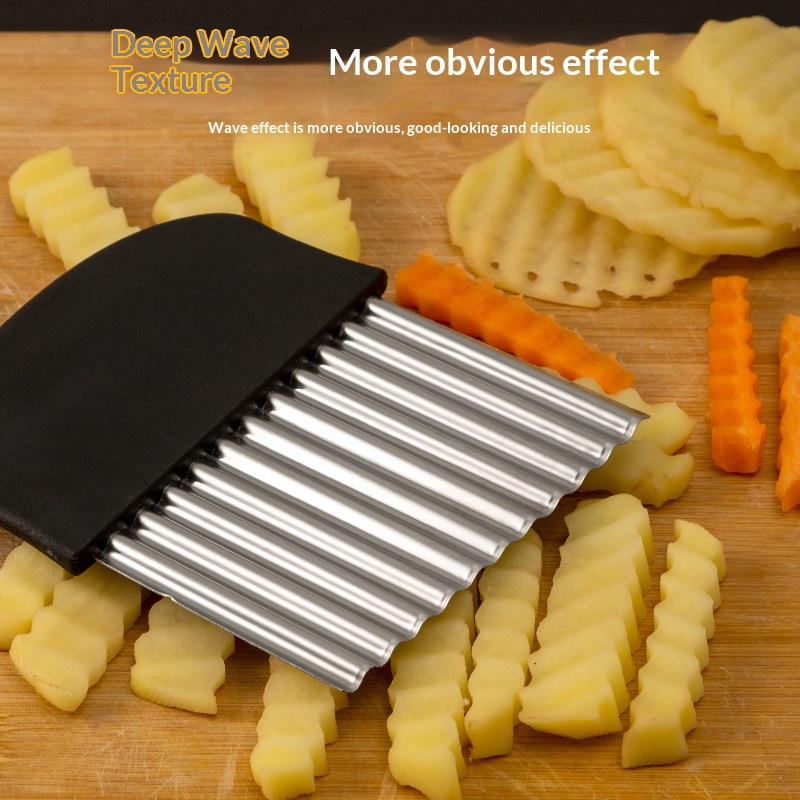 Stainless Steel Crinkle Cutter - Kitchen Gadgets Vegetable Cutter recension och pris