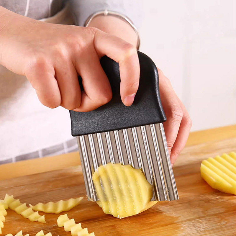 Stainless Steel Crinkle Cutter - Kitchen Gadgets Vegetable Cutter recension och pris
