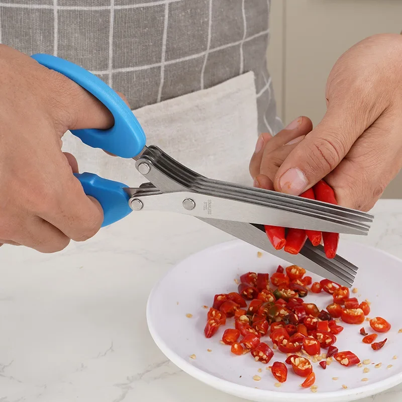 Kitchen Scissors Multifunction - Herb Scissors 5 Blade recension och pris